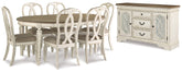 Furniture City Laplace - Ashley Furniture - Realyn Dining Table and 6 Chairs with Server - Dining Table and 6 Chairs with Server - D743D16