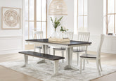 Furniture City Laplace - Ashley Furniture - Darborn Dining Table, 4 Chairs and Bench - Dining Table, 4 Chairs and Bench - D796D2