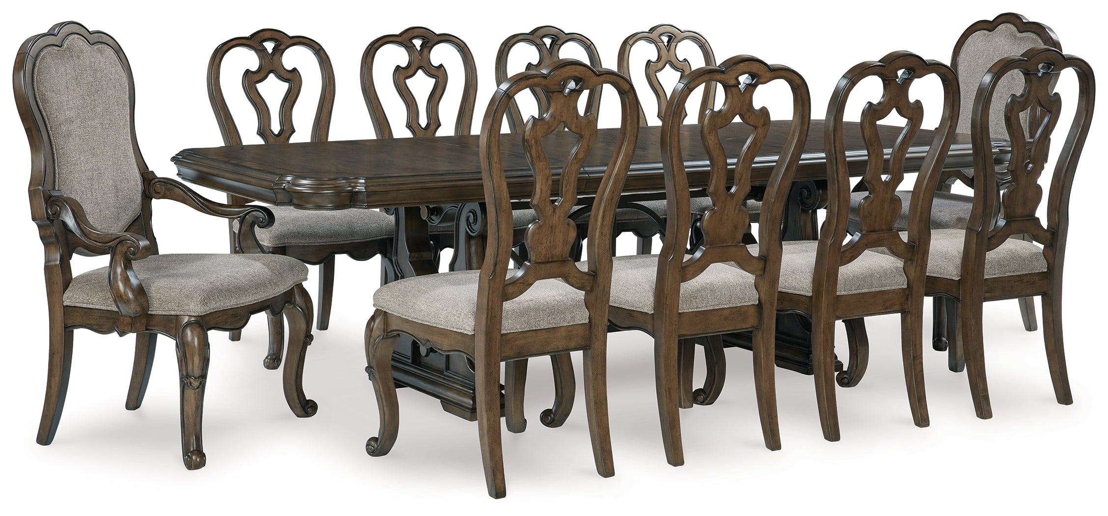 Furniture City Laplace - Ashley Furniture - Maylee Dining Table and 10 Chairs - Dining Table and 10 Chairs - D947D14