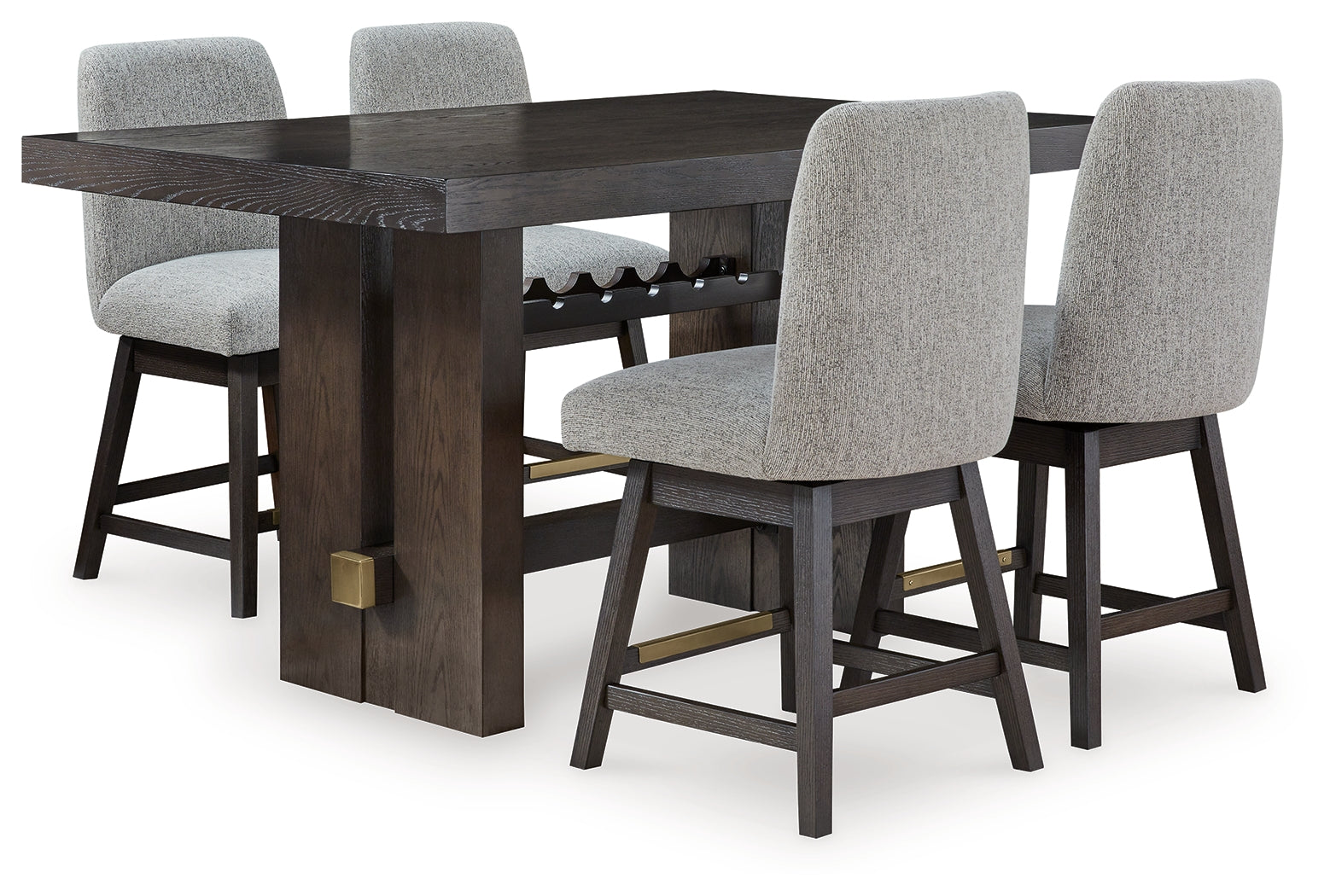 Furniture City Laplace - Ashley Furniture - Burkhaus Counter Height Dining Table and 4 Barstools - Counter Height Dining Table and 4 Barstools - D984D5