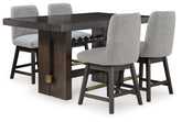 Furniture City Laplace - Ashley Furniture - Burkhaus Counter Height Dining Table and 4 Barstools - Counter Height Dining Table and 4 Barstools - D984D5