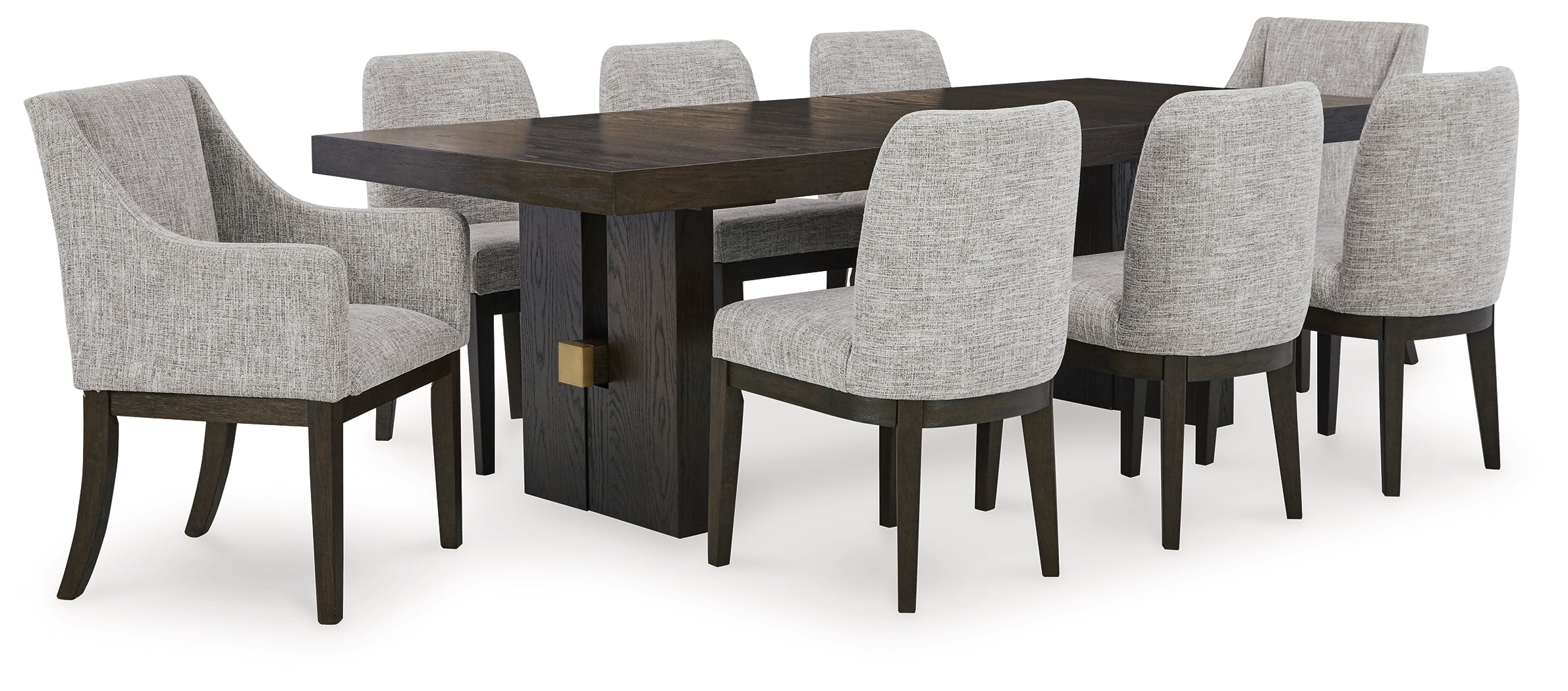 Furniture City Laplace - Ashley Furniture - Burkhaus Dining Table and 8 Chairs - Dining Table and 8 Chairs - D984D7