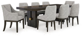Furniture City Laplace - Ashley Furniture - Burkhaus Dining Table and 8 Chairs - Dining Table and 8 Chairs - D984D7