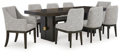 Furniture City Laplace - Ashley Furniture - Burkhaus Dining Table and 8 Chairs - Dining Table and 8 Chairs - D984D7