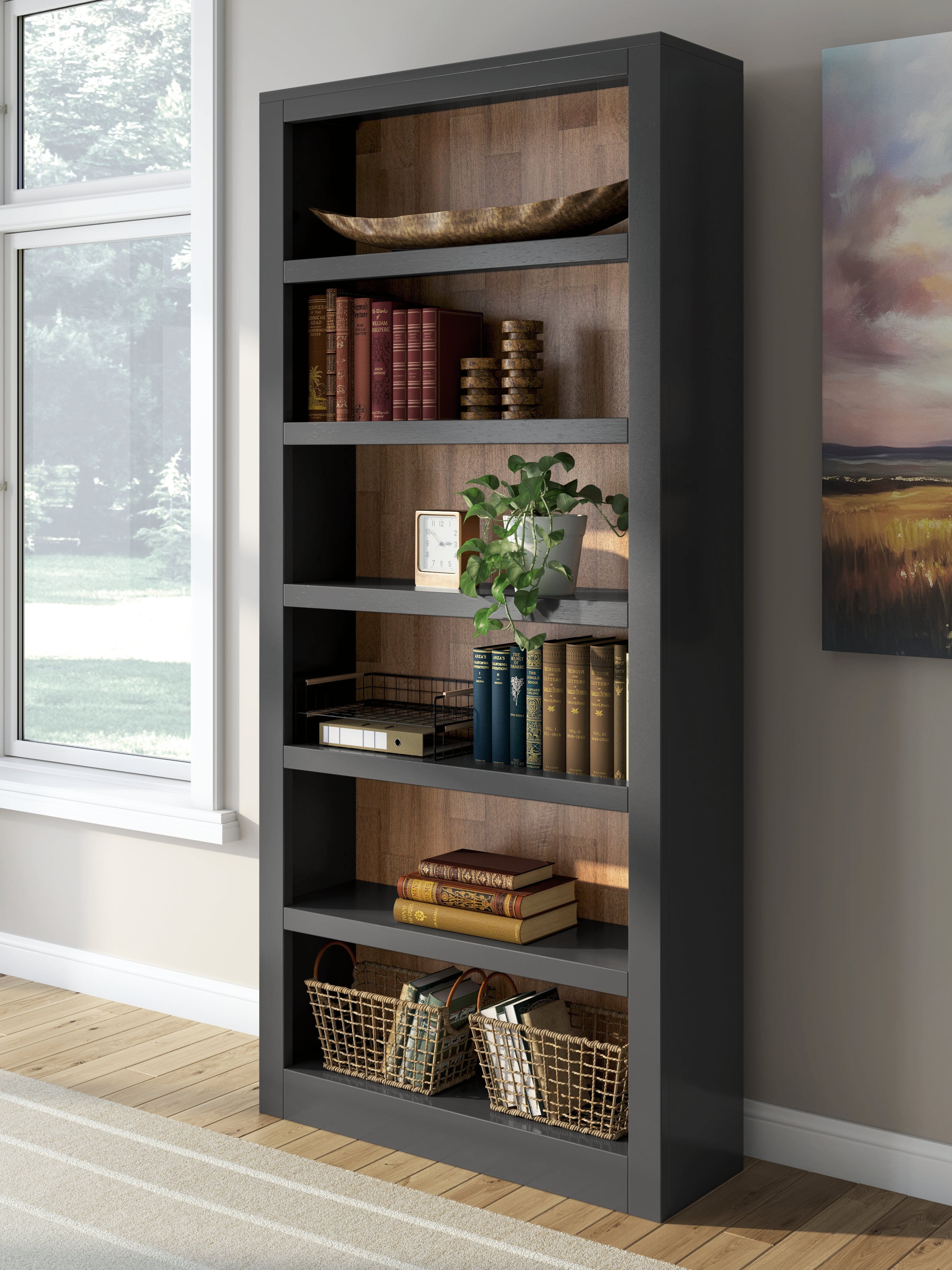 Furniture City Laplace - Ashley Furniture - Wildenauer 75" Bookcase - Bookcase - H664-70