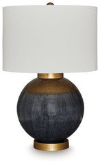 Furniture City Laplace - Ashley Furniture - Adara Table Lamp - Metal Table Lamp (1/CN) / Blue/Gold Finish - L207564