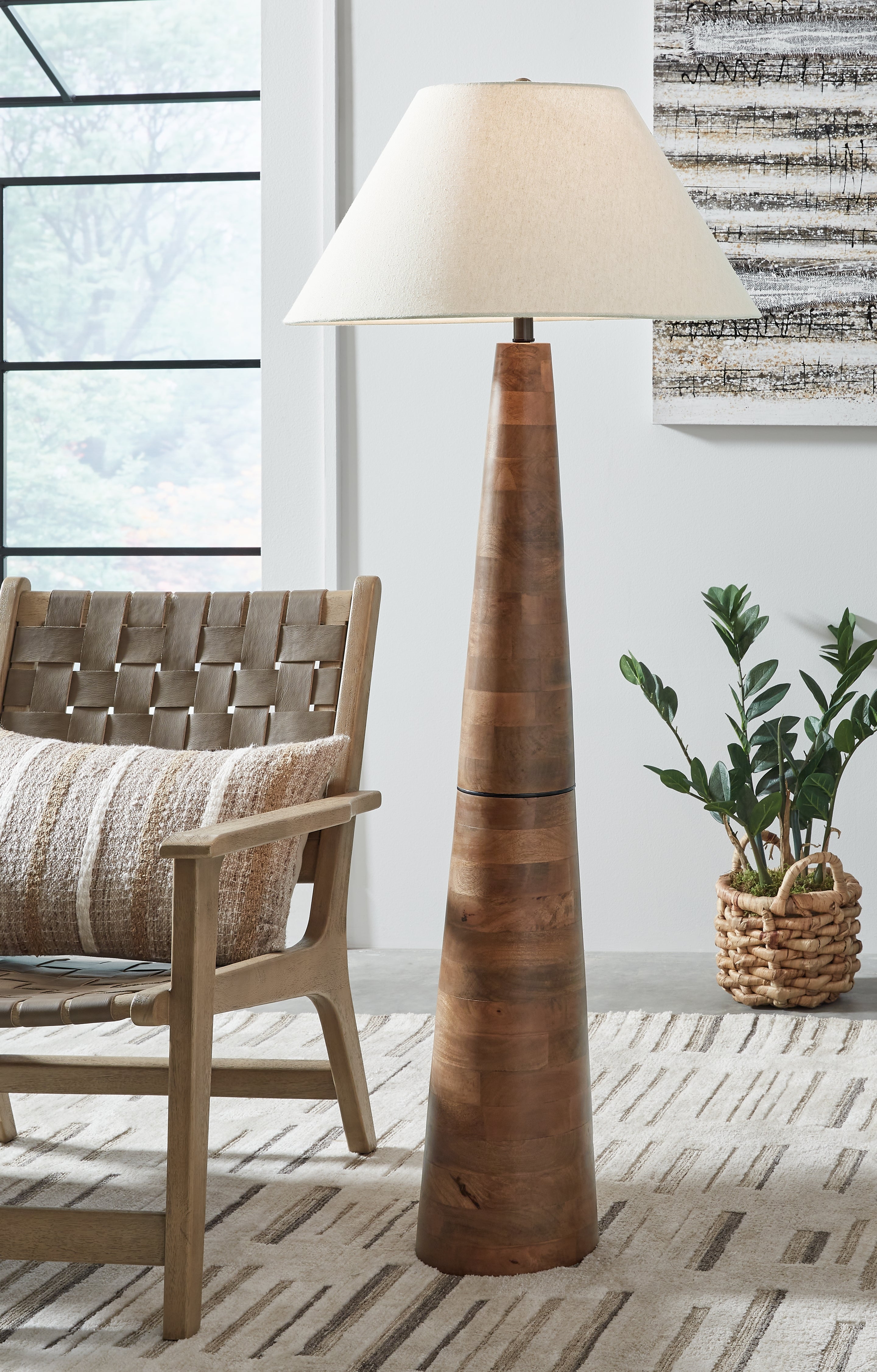 Furniture City Laplace - Ashley Furniture - Danset Floor Lamp - Wood Floor Lamp (1/CN) - L329101