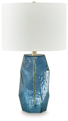 Furniture City Laplace - Ashley Furniture - Tallow Table Lamp - Glass Table Lamp (1/CN) / Blue - L430854