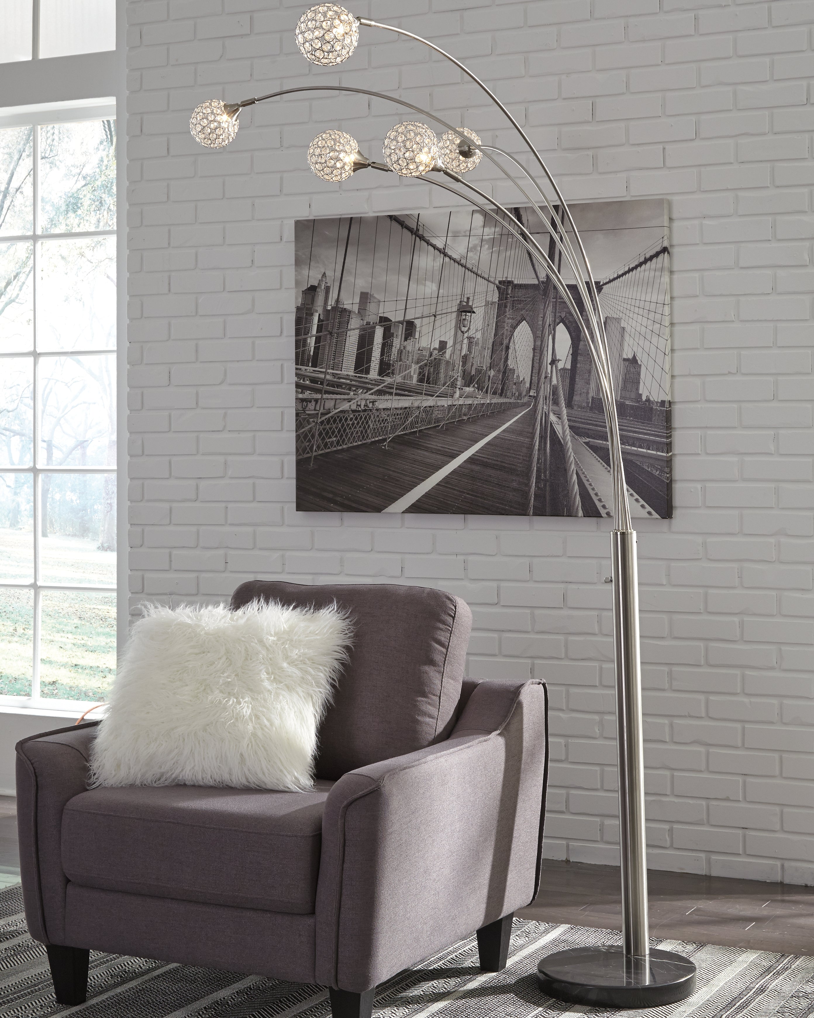 Furniture City Laplace - Ashley Furniture - Winter Arc Lamp - Metal Arc Lamp (1/CN) - L725089