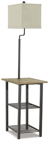 Furniture City Laplace - Ashley Furniture - Shianne Floor Lamp - Metal Tray Lamp (1/CN) / Black - L734031