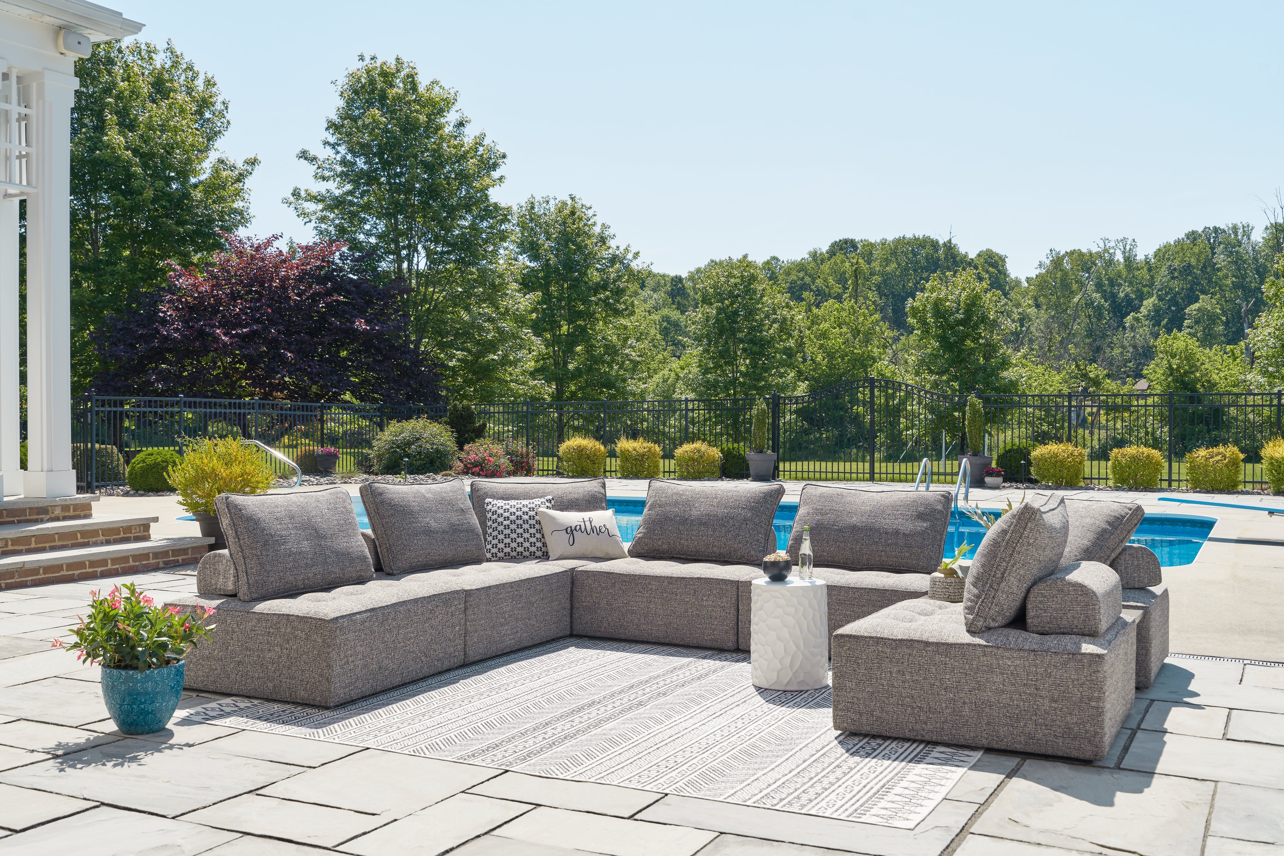 Furniture City Laplace - Ashley Furniture - Bree Zee 8-Piece Outdoor Sectional - 8-Piece Outdoor Sectional - P160P6