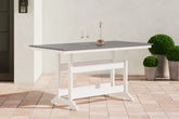 Furniture City Laplace - Ashley Furniture - Transville Outdoor Counter Height Dining Table - RECT COUNTER TABLE W/UMB OPT - P210-642
