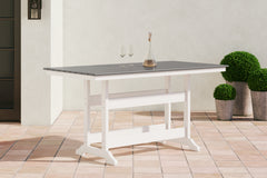 Furniture City Laplace - Ashley Furniture - Transville Outdoor Counter Height Dining Table - RECT COUNTER TABLE W/UMB OPT - P210-642