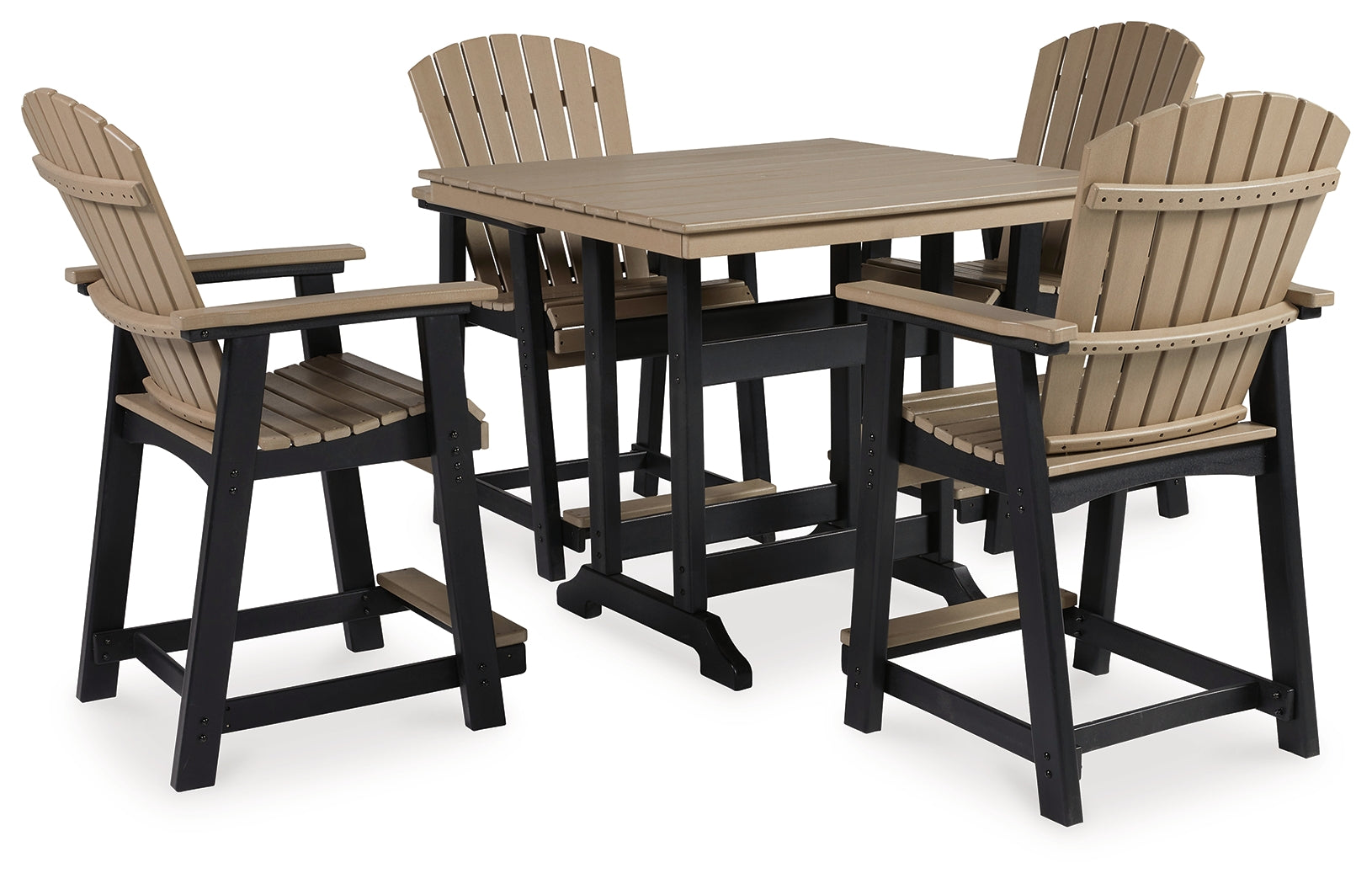 Furniture City Laplace - Ashley Furniture - Fairen Trail Outdoor Counter Height Dining Table with 4 Barstools - Outdoor Counter Height Dining Table with 4 Barstools - P211P3
