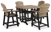 Furniture City Laplace - Ashley Furniture - Fairen Trail Outdoor Counter Height Dining Table with 4 Barstools - Outdoor Counter Height Dining Table with 4 Barstools - P211P3
