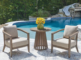 Furniture City Laplace - Ashley Furniture - Joy Lagoon Outdoor Chairs with Cushions/Table (Set of 3) - Chairs w/CUSH/Table Set (3/CN) - PCP310-050