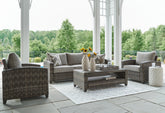 Furniture City Laplace - Ashley Furniture - Oasis Court Outdoor Sofa/Chairs/Table Set (Set of 4) - Sofa/Chairs/Table Set (4/CN) - P335-081