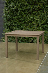 Furniture City Laplace - Ashley Furniture - Aria Plains Outdoor Dining Table - Square Dining Table w/UMB OPT - P359-615