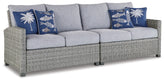 Furniture City Laplace - Ashley Furniture - Naples Beach Outdoor Right and Left-arm Facing Loveseat with Cushion (Set of 2) - RAF/LAF Loveseat w/CUSH (Set of 2) - P439-854