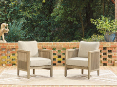 Furniture City Laplace - Ashley Furniture - Spooners Cove Outdoor Lounge Chair with Cushion (Set of 2) - Lounge Chair w/Cushion (Set of 2) - PCP469-820