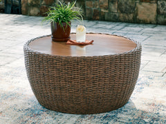 Furniture City Laplace - Ashley Furniture - Double Point Outdoor Coffee Table - Round Cocktail Table - PCP503-708
