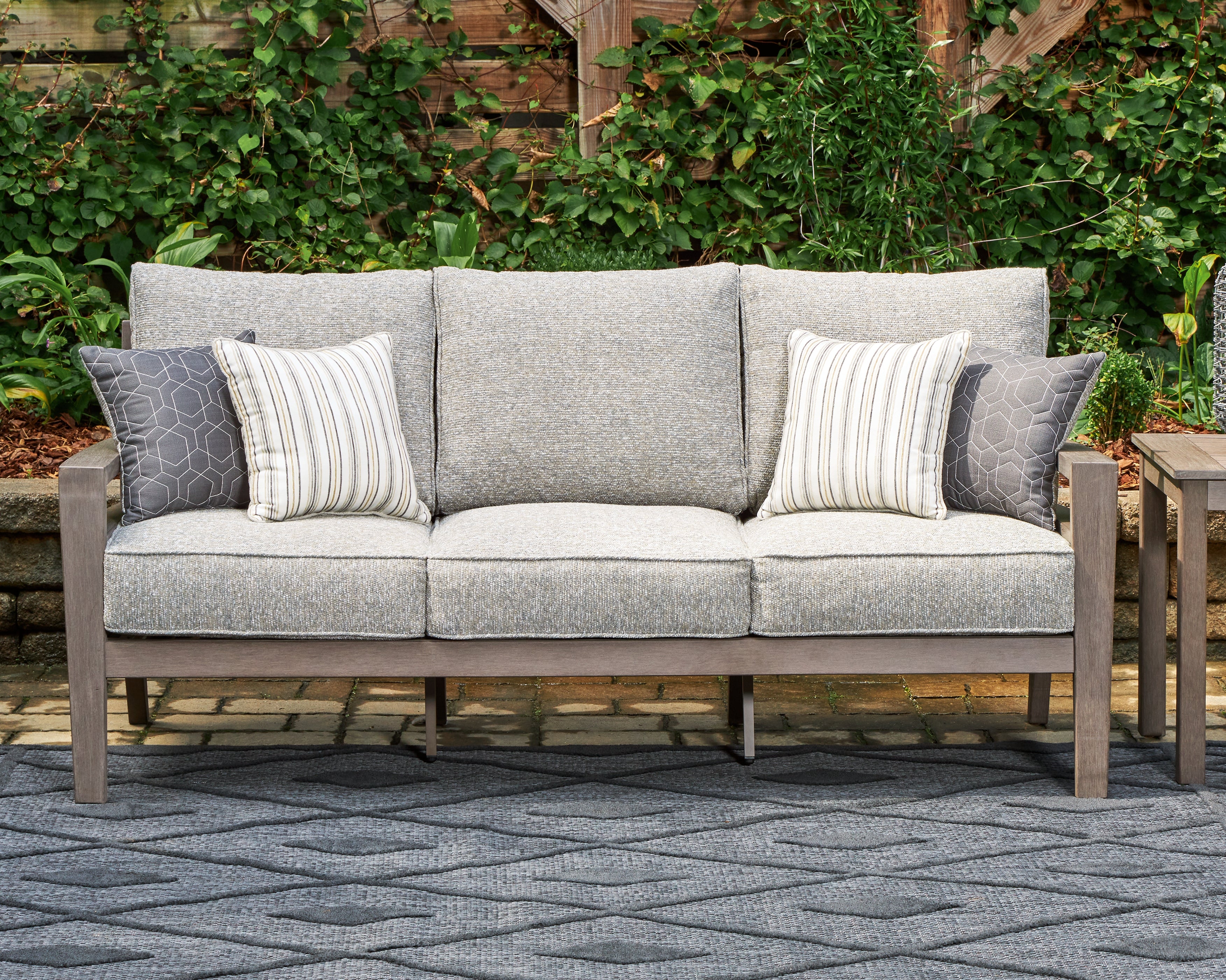 Furniture City Laplace - Ashley Furniture - Hillside Barn Outdoor Sofa with Cushion - Sofa with Cushion - P564-838