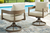 Furniture City Laplace - Ashley Furniture - Serene Bay Outdoor Swivel Dining Chair with Cushion (Set of 2) - Swivel Chair w/Cushion (Set of 2) - P671-602A