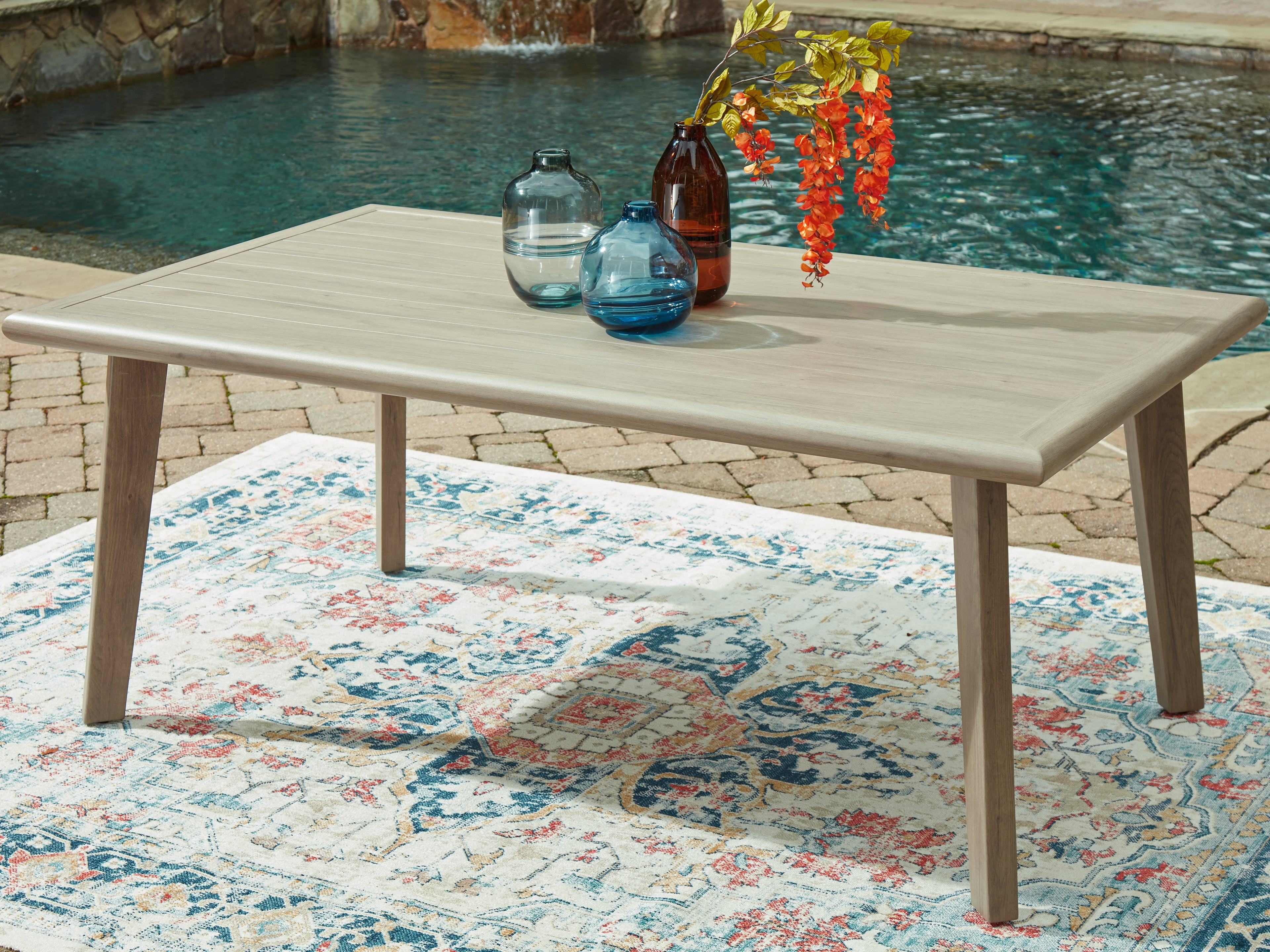 Furniture City Laplace - Ashley Furniture - Cliff Trails Outdoor Dining Table - RECT Dining Table w/UMB OPT - PCP690-625