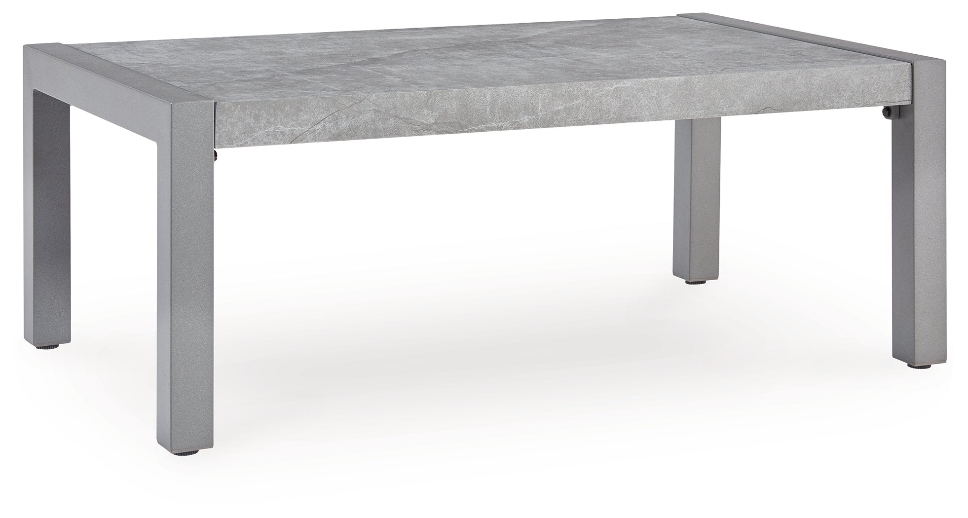 Furniture City Laplace - Ashley Furniture - Hurley Park Outdoor Coffee Table - Rectangular Cocktail Table / Gray - PCP695-701