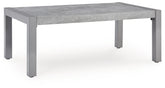 Furniture City Laplace - Ashley Furniture - Hurley Park Outdoor Coffee Table - Rectangular Cocktail Table / Gray - PCP695-701