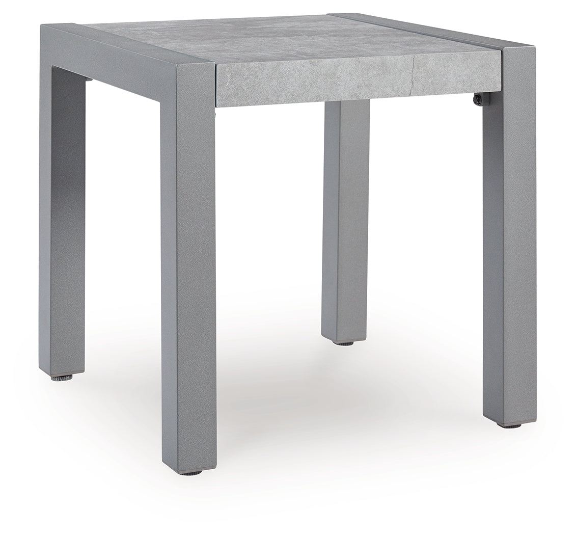 Furniture City Laplace - Ashley Furniture - Hurley Park Outdoor End Table - Square End Table / Gray - PCP695-702