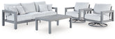 Furniture City Laplace - Ashley Furniture - Hurley Park Outdoor Sofa, 2 Lounge Chairs and Coffee Table - Outdoor Sofa, 2 Lounge Chairs and Coffee Table - PCP695P2