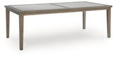 Furniture City Laplace - Ashley Furniture - Rainier Ranch Outdoor Dining Table - RECT Dining Table w/UMB OPT / Brown/Beige - P701-625