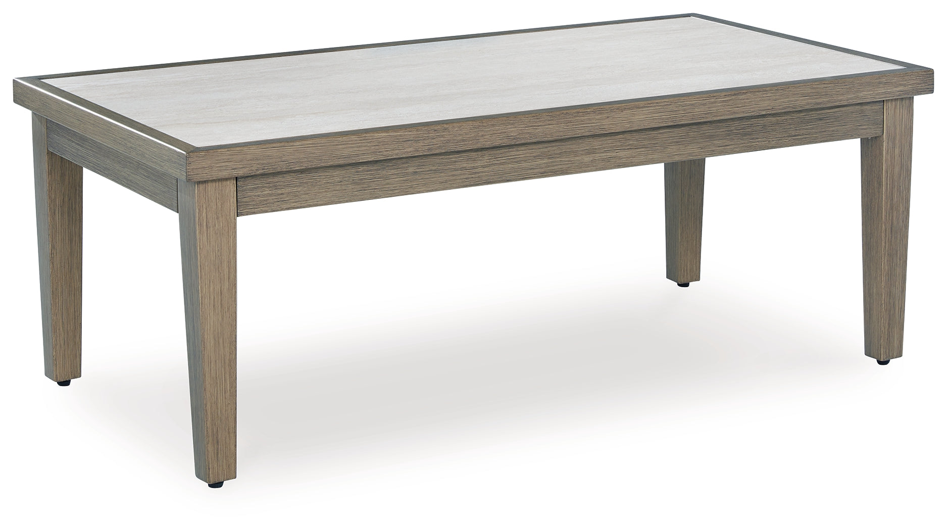 Furniture City Laplace - Ashley Furniture - Rainier Ranch Outdoor Coffee Table - Rectangular Cocktail Table / Brown/Beige - P701-701