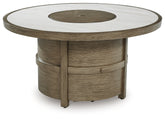 Furniture City Laplace - Ashley Furniture - Rainier Ranch Fire Pit Table - Round Fire Pit Table / Beige - P701-776