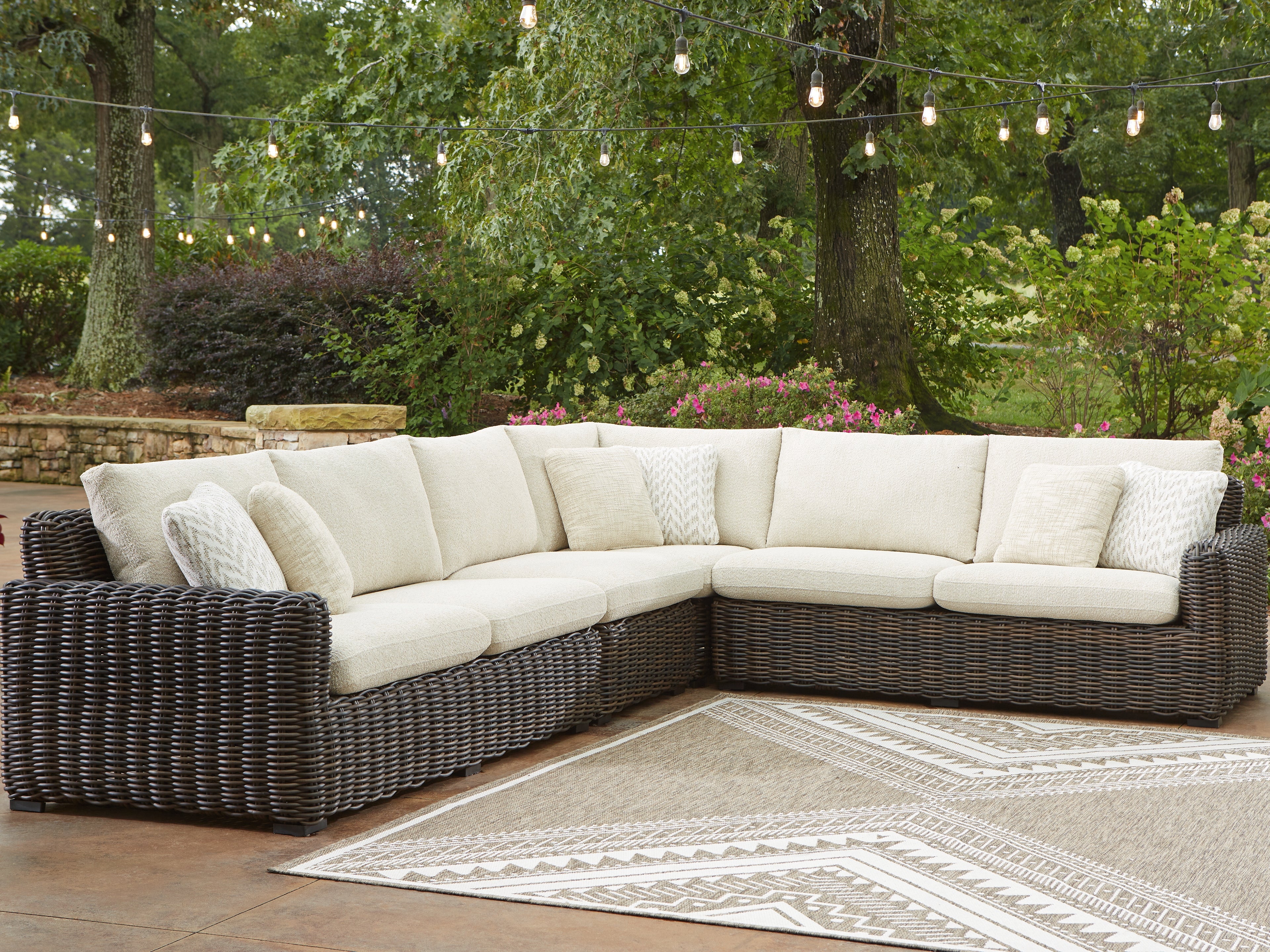 Furniture City Laplace - Ashley Furniture - Kimora 4-Piece Outdoor Sectional - 4-Piece Outdoor Sectional - P711P2