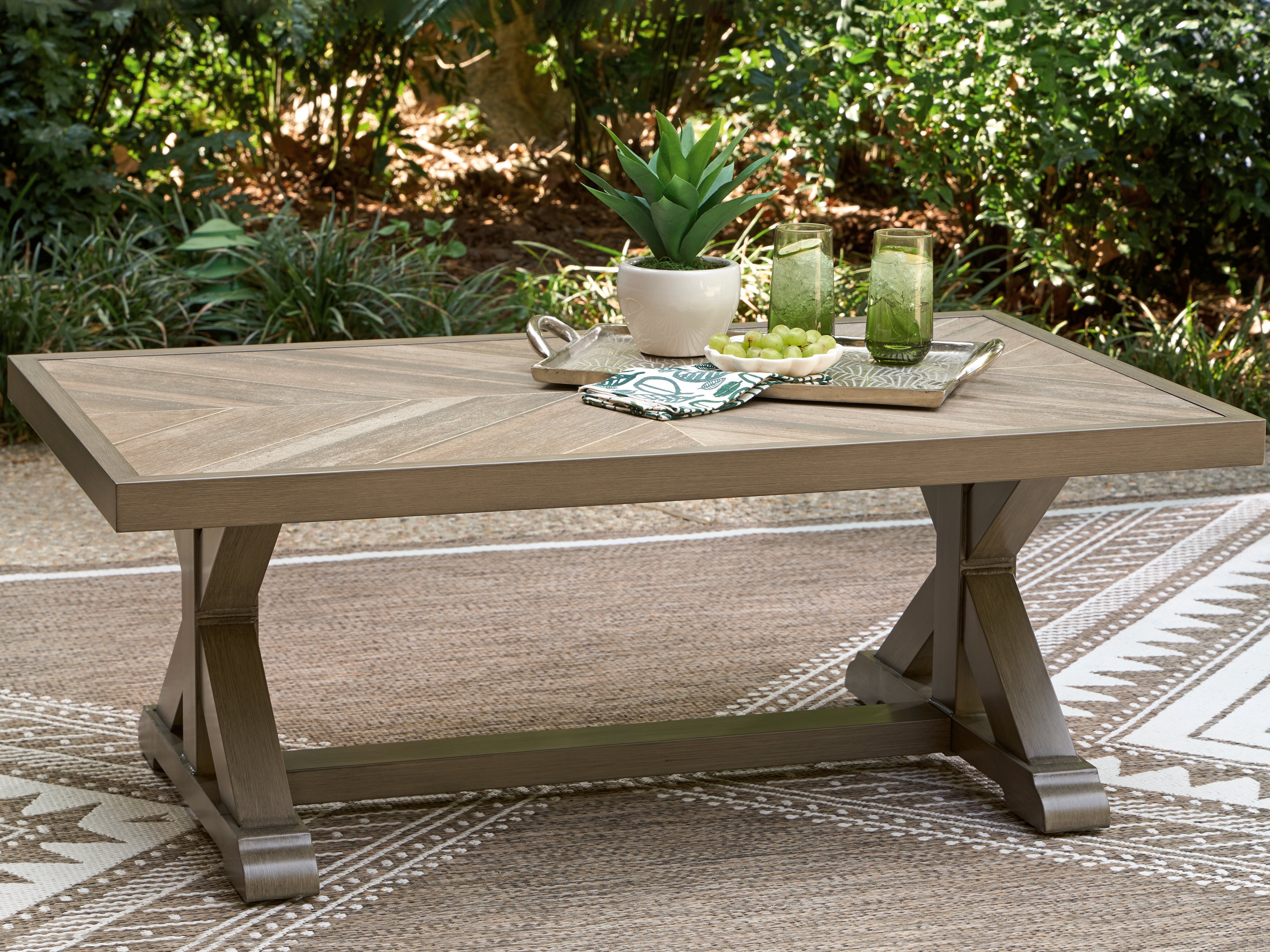 Furniture City Laplace - Ashley Furniture - Laguna Heights Outdoor Coffee Table - Rectangular Cocktail Table - PCP790-701