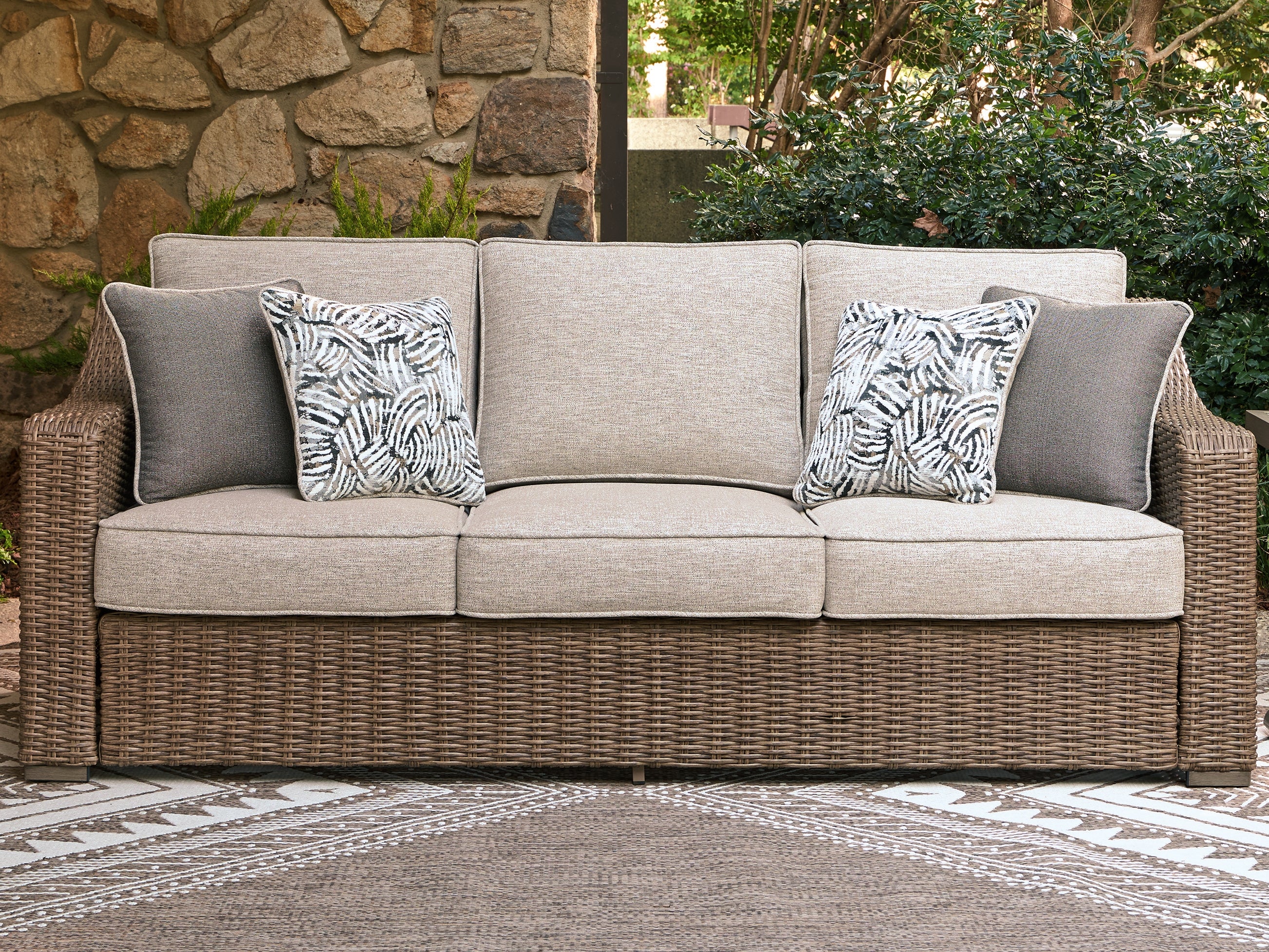 Furniture City Laplace - Ashley Furniture - Laguna Heights Outdoor Sofa with Cushion - Sofa with Cushion - PCP790-838
