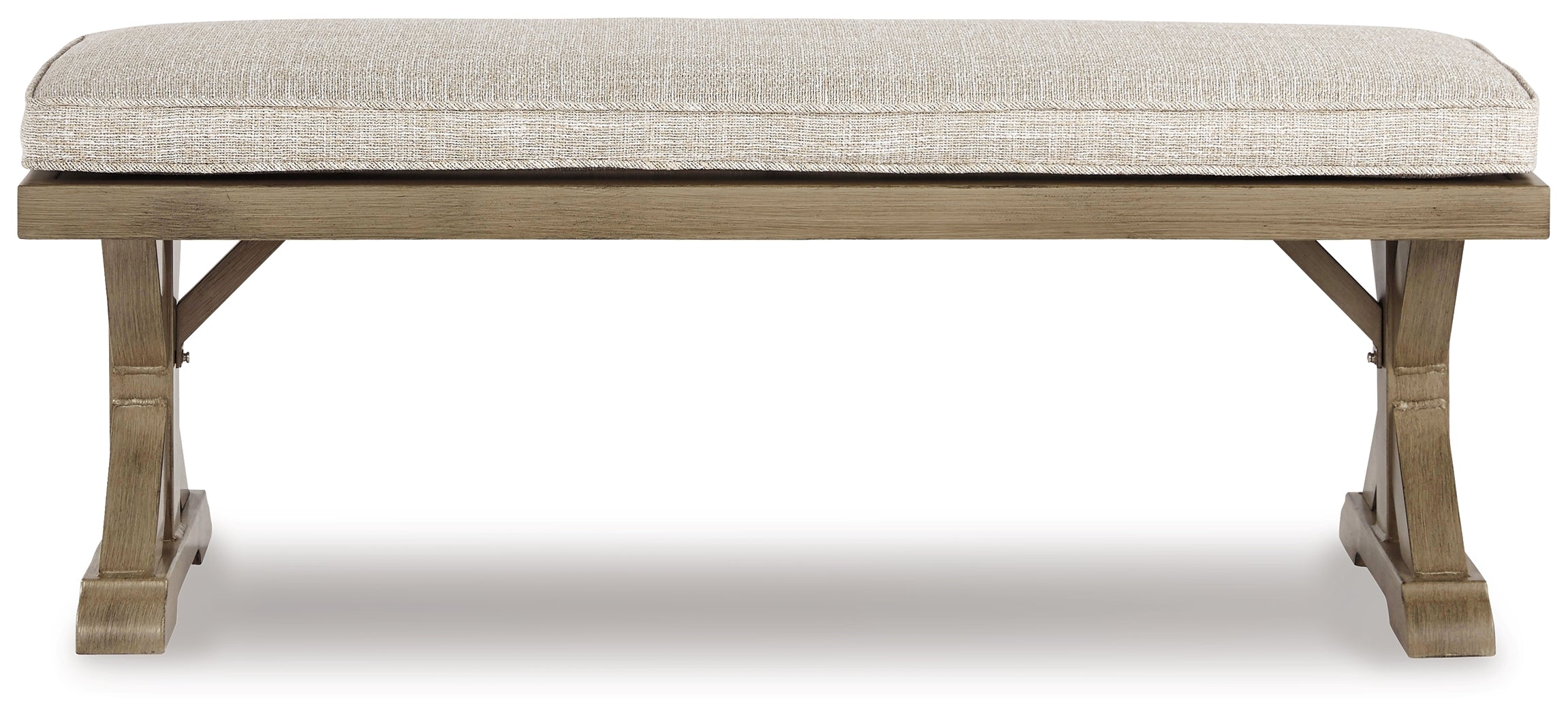 Furniture City Laplace - Ashley Furniture - Beachcroft 4-Piece Outdoor Sectional, 2 Arm Chairs, Lounge Chair and Bench - 4-Piece Outdoor Sectional, 2 Arm Chairs, Lounge Chair and Bench / Beige - P791P18