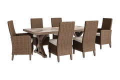 Furniture City Laplace - Ashley Furniture - Beachcroft Outdoor Dining Table with 6 Chairs - Outdoor Dining Table with 6 Chairs - P791P2