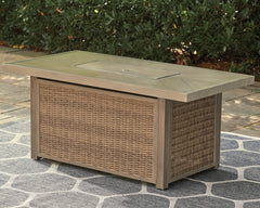 Furniture City Laplace - Ashley Furniture - Beachcroft Outdoor Fire Pit Table - Rectangular Fire Pit Table - P791-773