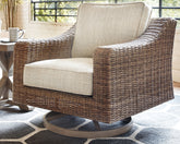 Furniture City Laplace - Ashley Furniture - Beachcroft Outdoor Swivel Lounge with Cushion - Swivel Lounge Chair (1/CN) - P791-821