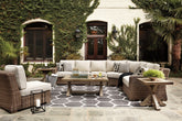 Furniture City Laplace - Ashley Furniture - Beachcroft 5-Piece Outdoor Sectional with Coffee Table and 2 End Tables - 5-Piece Outdoor Sectional with Coffee Table and 2 End Tables - P791P10