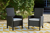 Furniture City Laplace - Ashley Furniture - Beachcroft Outdoor Arm Chair with Cushion (Set of 2) - Arm Chair With Cushion (Set of 2) - P792-601A