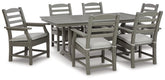 Furniture City Laplace - Ashley Furniture - Visola Outdoor Dining Table with 6 Chairs - Outdoor Dining Table with 6 Chairs - P802P3