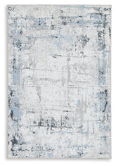 Furniture City Laplace - Ashley Furniture - Emertonly 5' x 7' Washable Rug - 5' x 7' Washable Rug / Blue/White/Gray - R406982