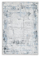 Furniture City Laplace - Ashley Furniture - Emertonly 8' x 10' Washable Rug - 8' x 10' Washable Rug / Blue/White/Gray - R406981