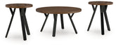 Furniture City Laplace - Ashley Furniture - Elbrynn Table (Set of 3) - Occasional Table Set (3/CN) / Brown/Black - T153-13