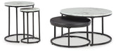 Furniture City Laplace - Ashley Furniture - Jusmour Table (Set of 4) - Occasional Nesting TBL (4/CN) / Black/White - T161-14