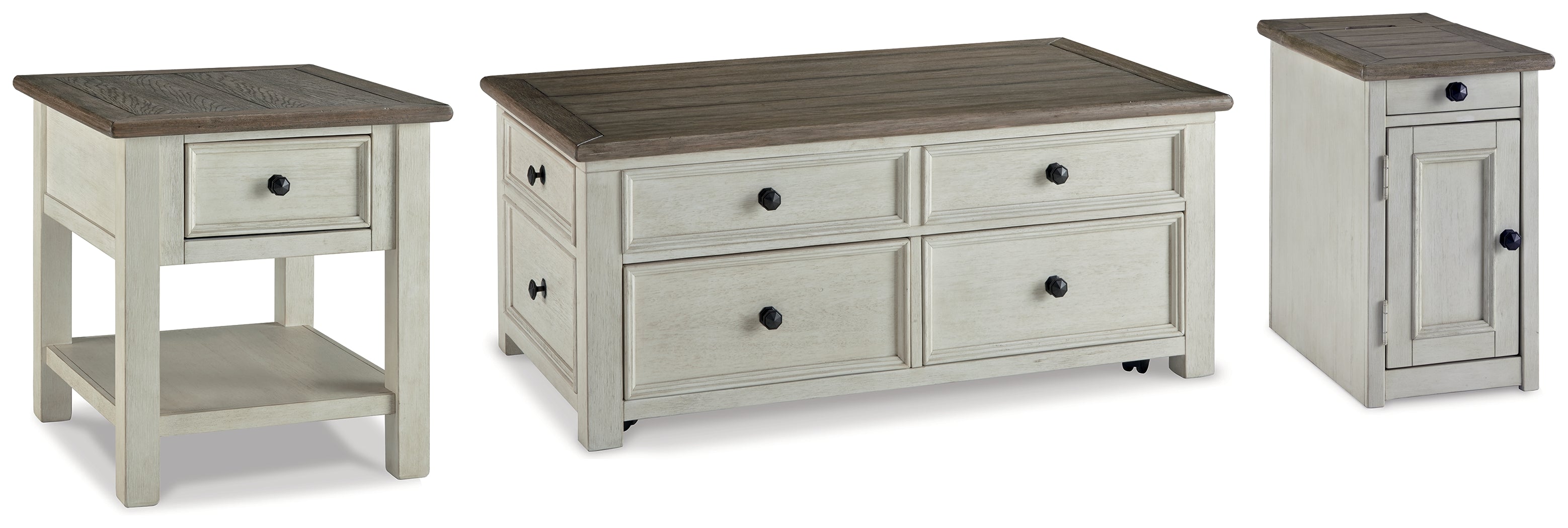 Furniture City Laplace - Ashley Furniture - Bolanburg Coffee Table with End Table and Chairside End Table - Coffee Table with End Table and Chairside End Table - T637T1